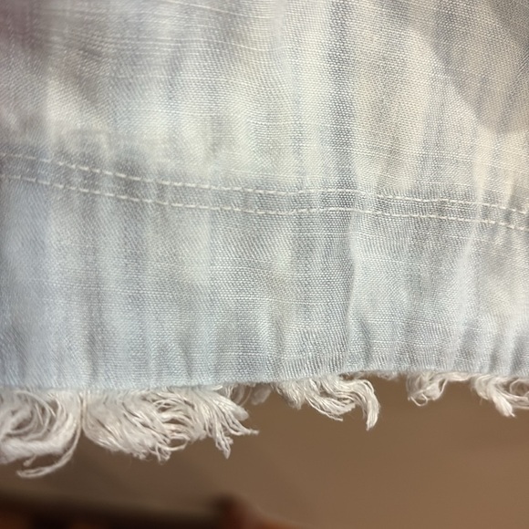 Bella Dahl Light Blue tie dye Camisole Top organic tencel lyocell frayed hem Med - Picture 8 of 12